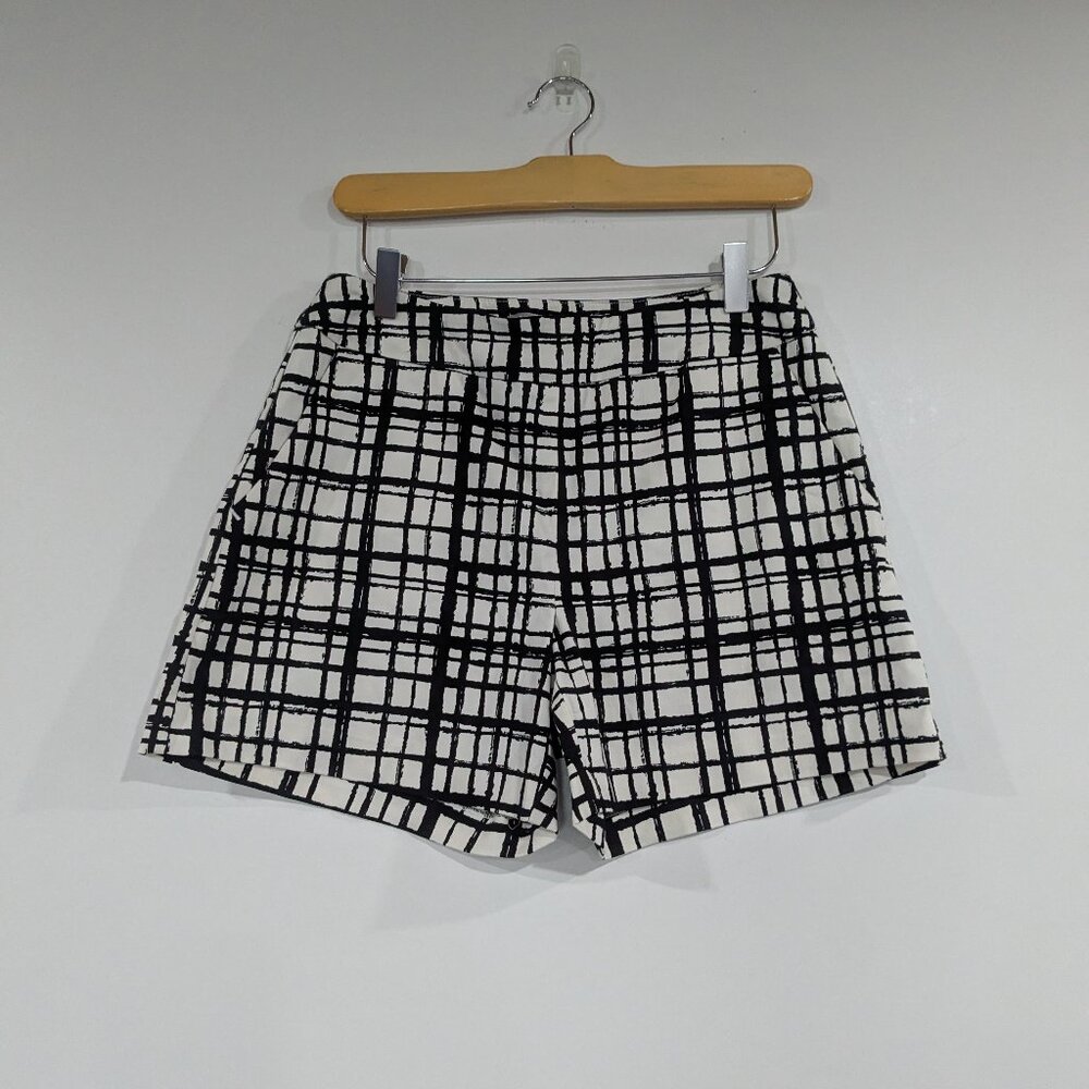 ILTM I Love Tyler Madison  Patterned Stretch Shorts Black White Size Small